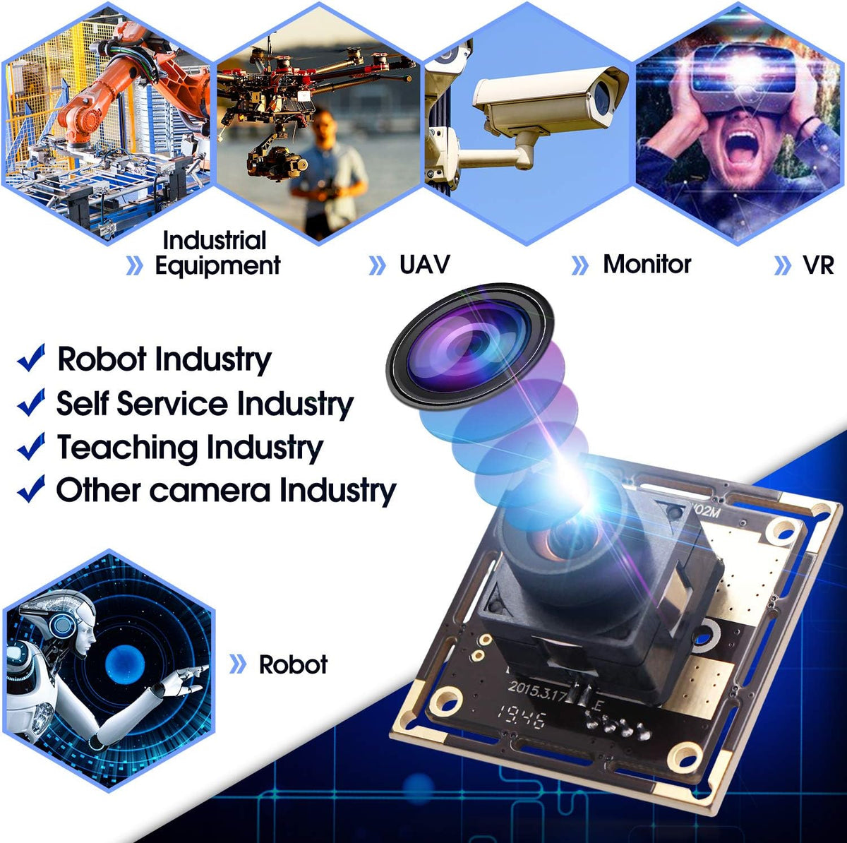 5 Megapixel USB Camera Module with 100 Degree Lens L783