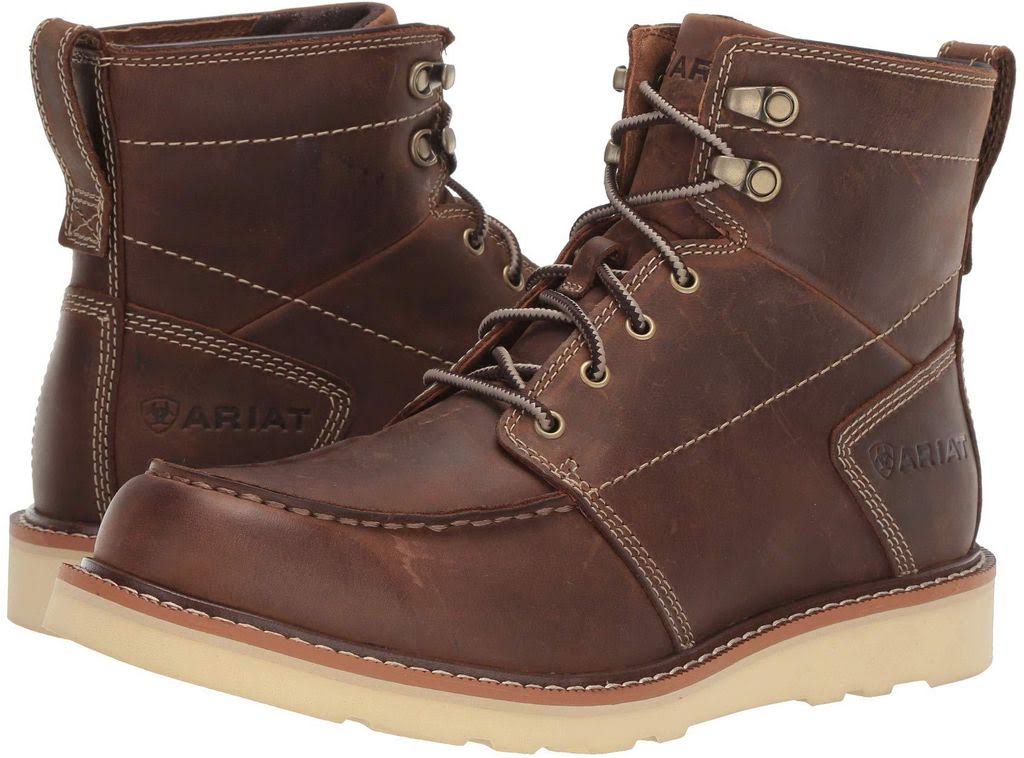 Brown Lace Work Boots U3854