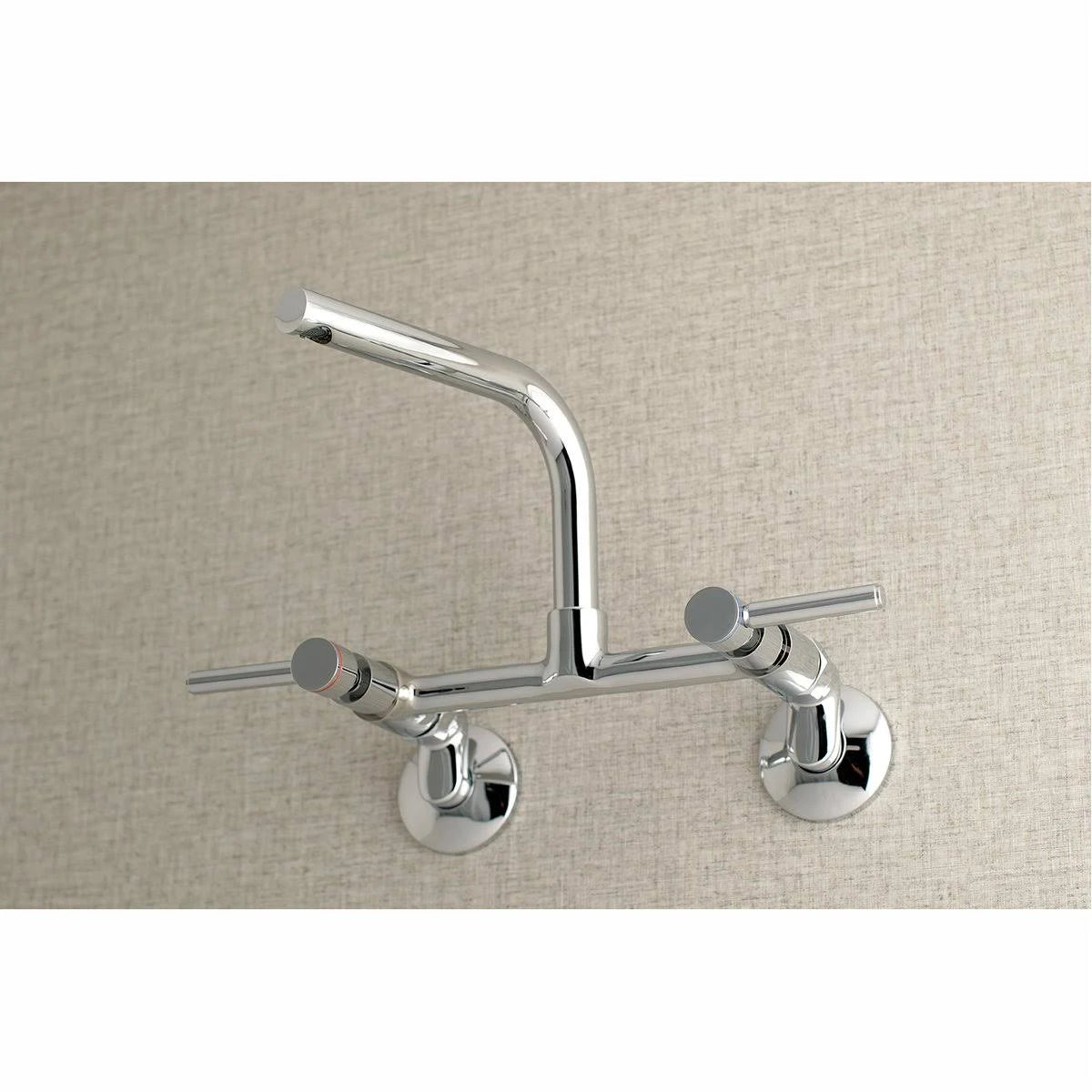 Brushed Nickel Adjustable Center Wall Mount Kitchen Faucet X9432