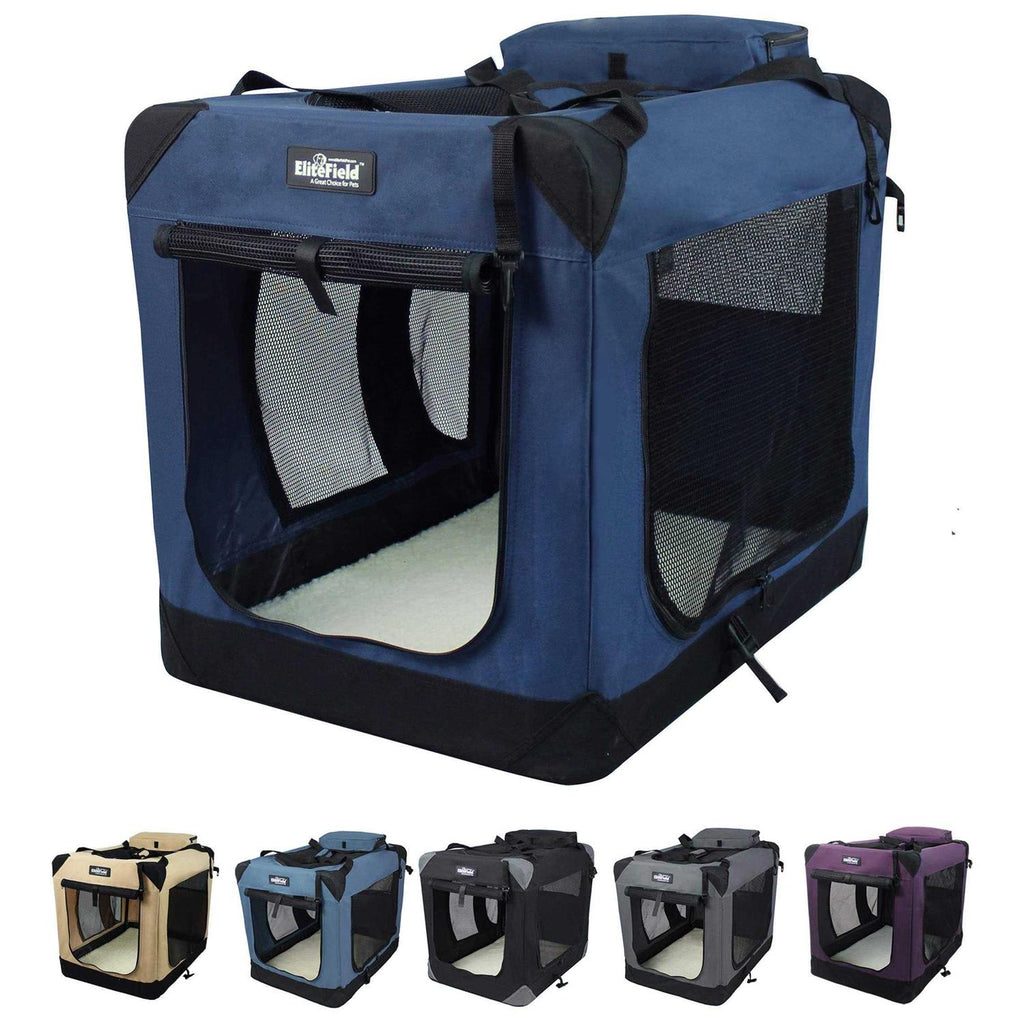 3-Door Folding Soft Dog Crate E556