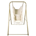 Hammock Chair Stand with Hanging Swing Chair, Heavy Duty Steel, Max Load 330 Lbs J45973