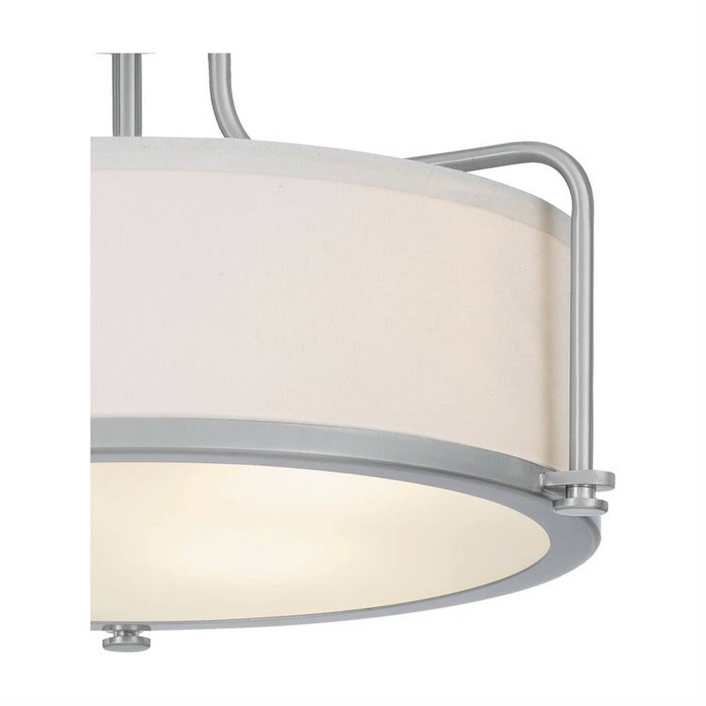 3 Light Semi-Flush Mount Brushed Nickel Finish O634