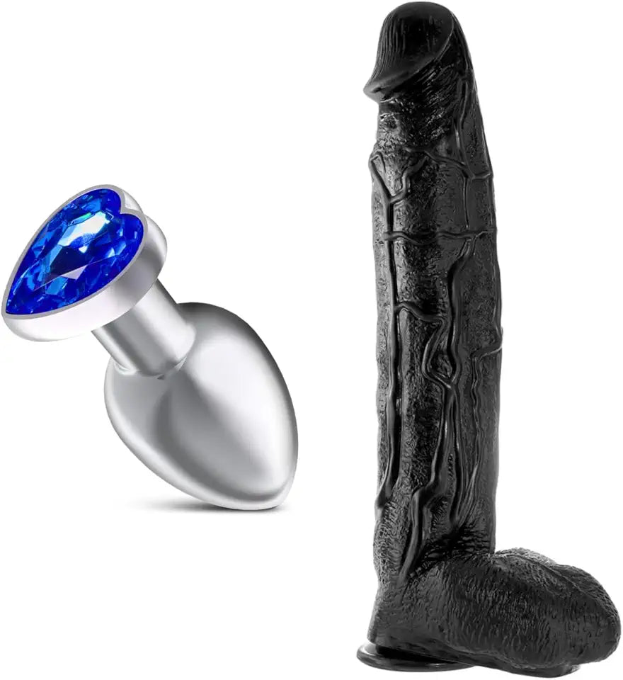 Jeweled Anal Plug (S) + 3" Diameter Dildo R30128