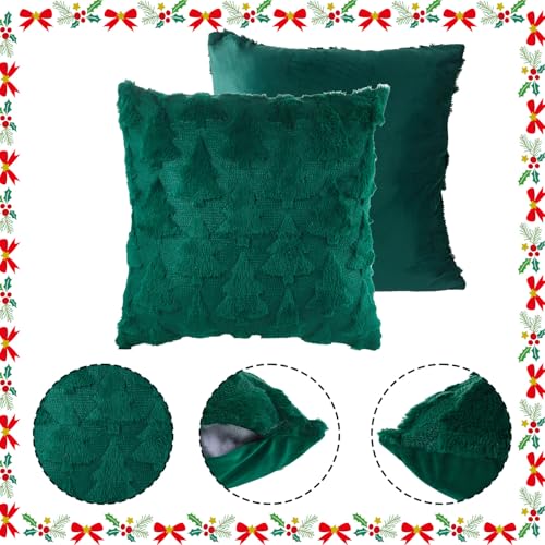 Christmas Tree Pillow Covers 18 x 18 Set of 2 E45321