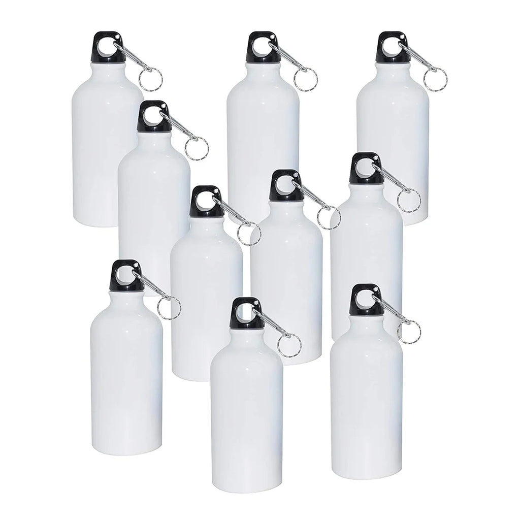 50pcs 500ml Aluminium Water Bottle White Q869037