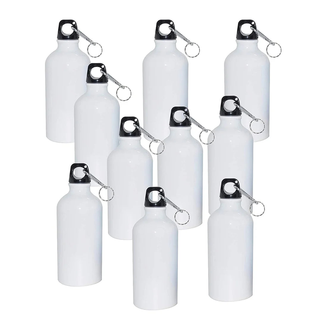 50pcs 500ml Aluminium Water Bottle White Q869037