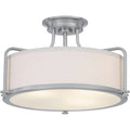 3 Light Semi-Flush Mount Brushed Nickel Finish O634