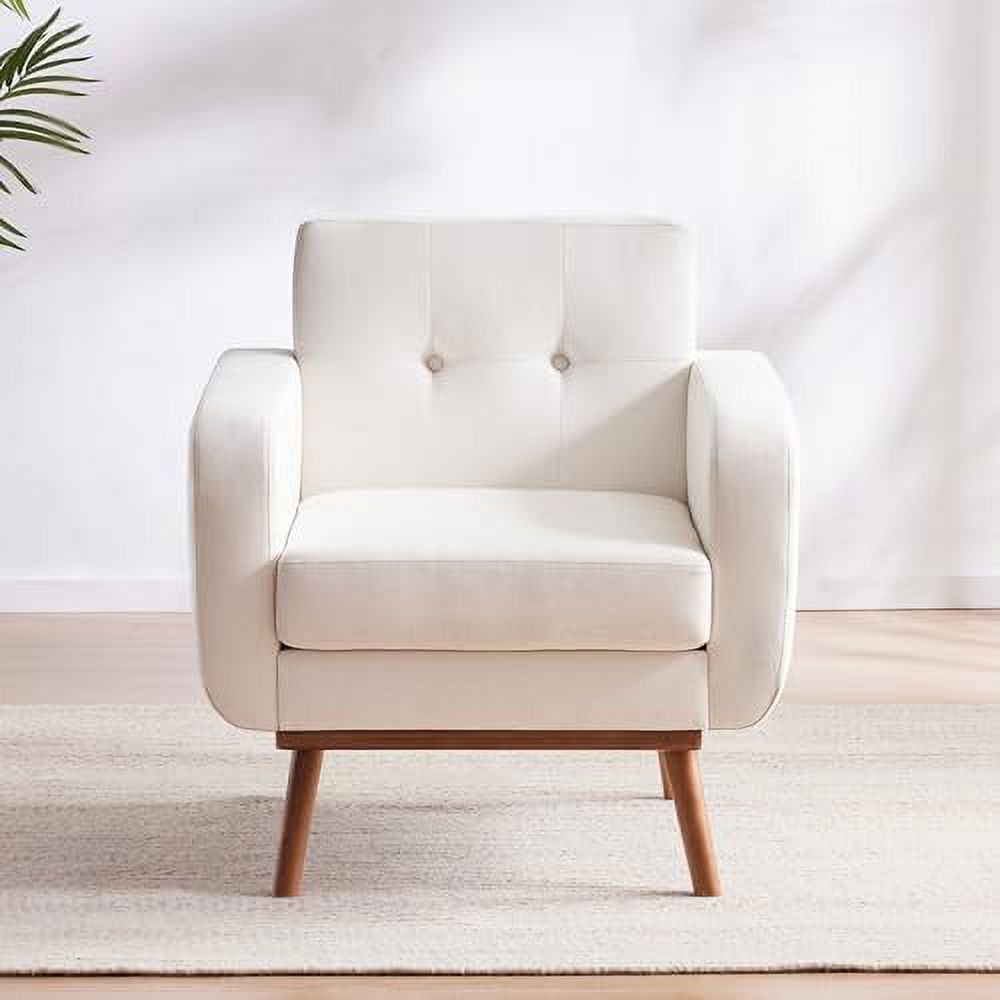 Fabric Accent Chair Button Tufted Upholstered Arm Chair I988