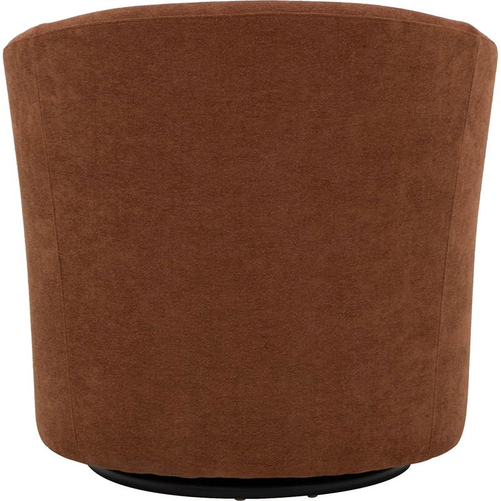 Orange Fabric Swivel Club Chair U31455