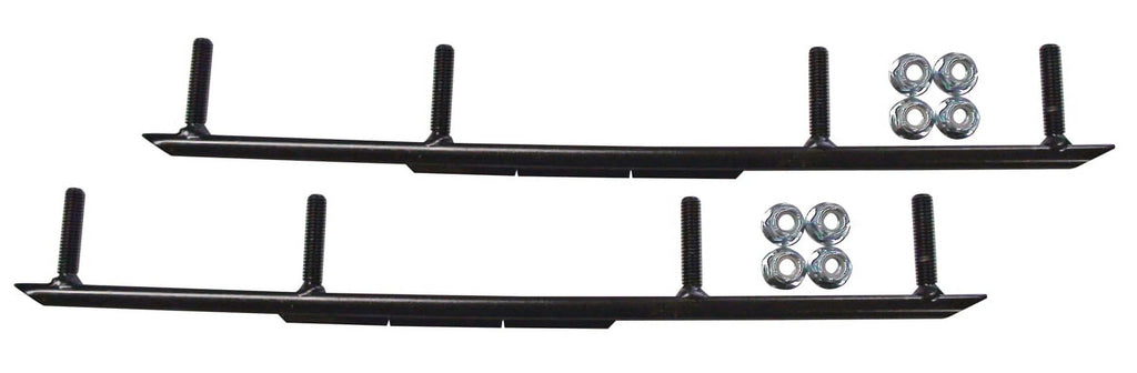 Orange XT Snowmobile Skis with 8" Round Bars Complete Kit C2946