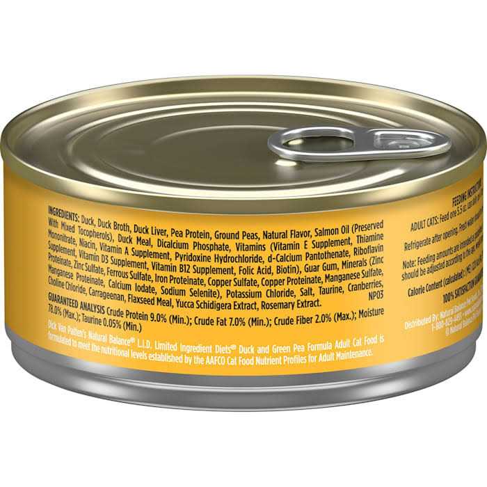 Limited Ingredient Duck & Green Pea Cat Food O78094