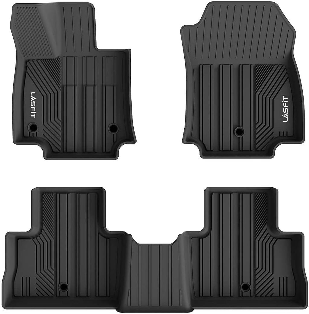 Black All Weather TPE Car Floor Liners Front and Rear Row Z114