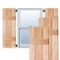 12 in. x 57 in. Unfinished Western Red Cedar Board and Batten Shutters Pair U33017