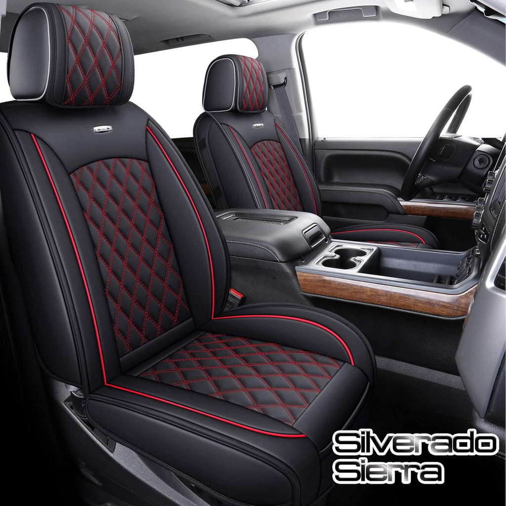 Black 2 Pc Front Seat Covers L424323