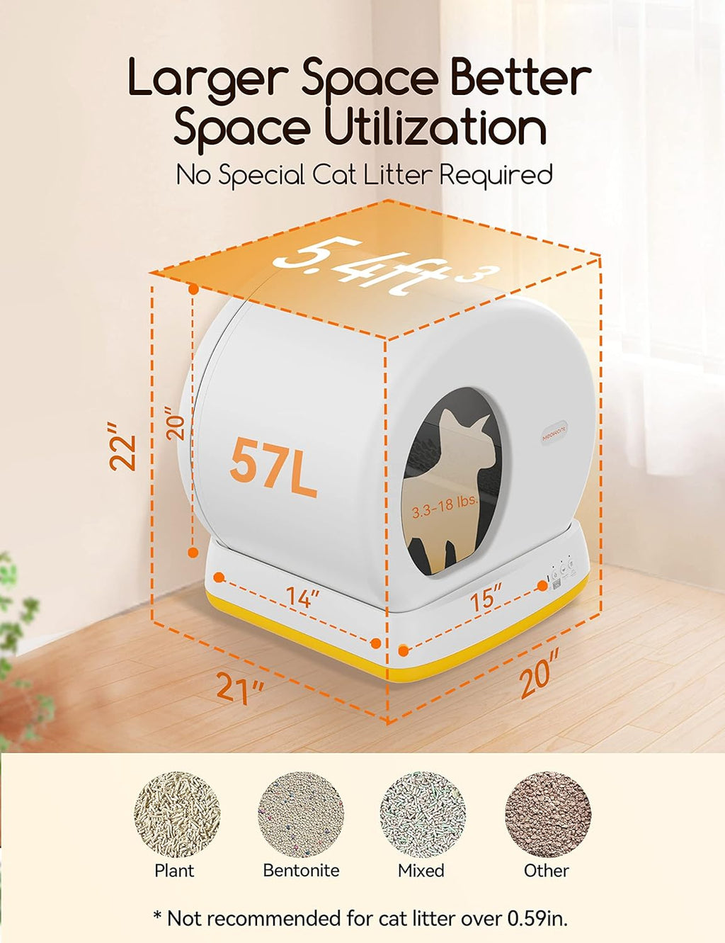 Self-Cleaning Automatic Cat Litter Box H511