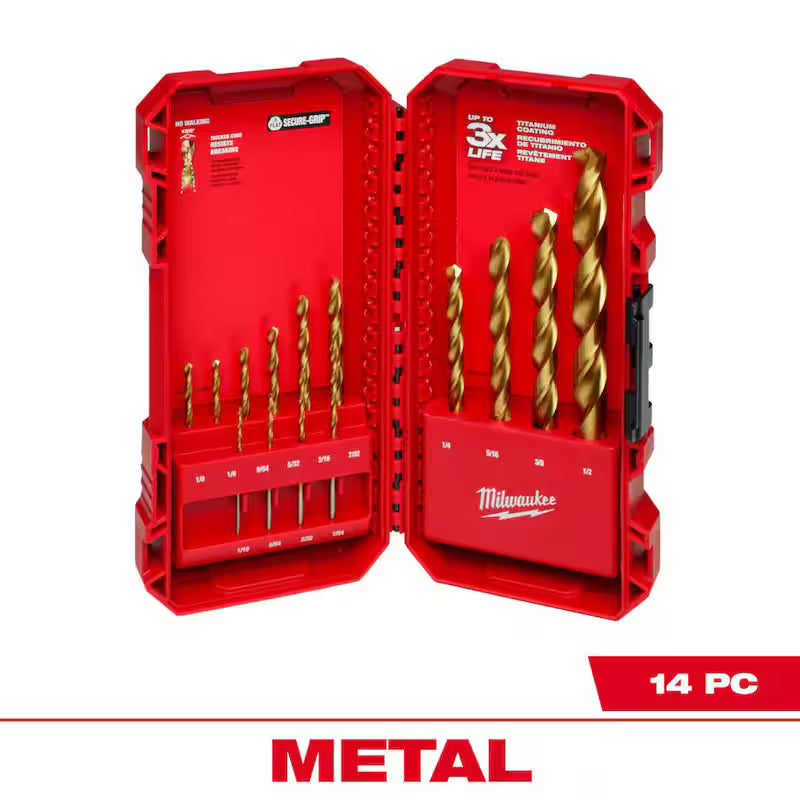 14-Piece Titanium Drill Bit Set J942456