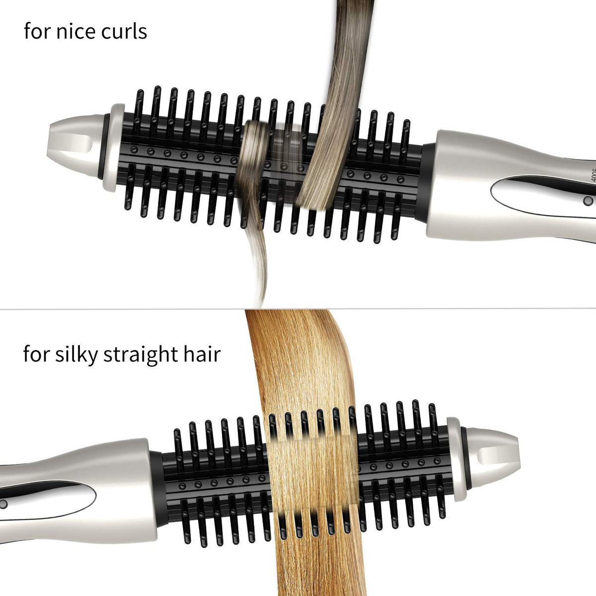 Ceramic Tourmaline Cool Touch Multi Styler with 5 Heat Adjustments 1 Inch Barrel Auto Shut Off, Pearl White Q468