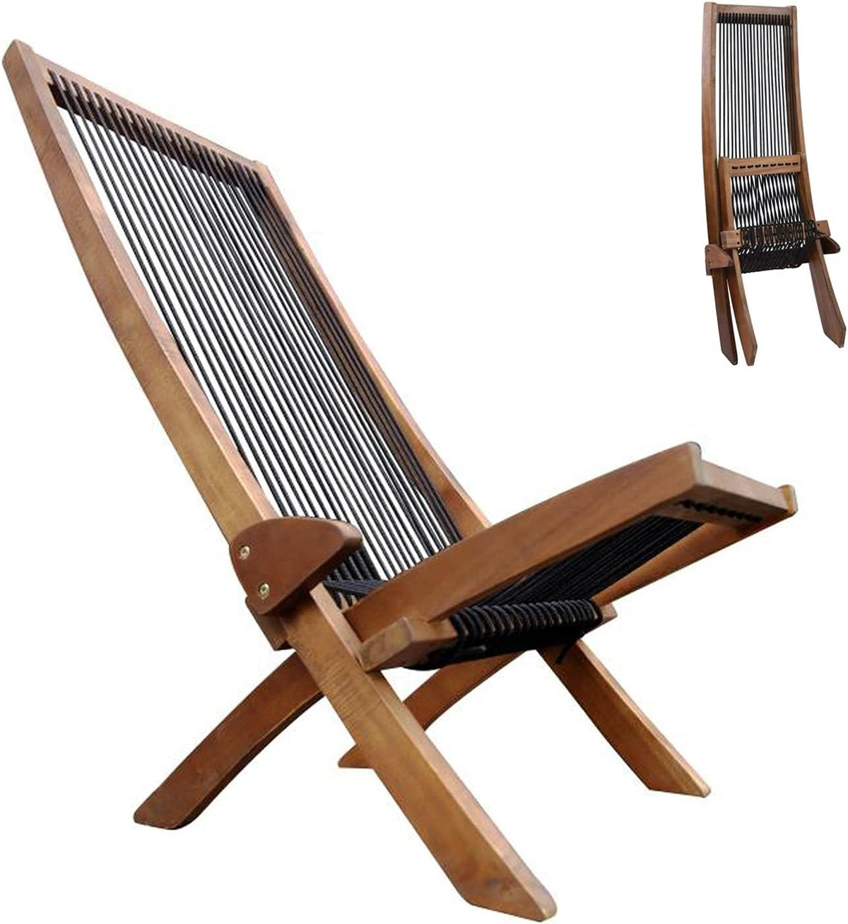 Acacia Wood Folding Lounge Chair B5338