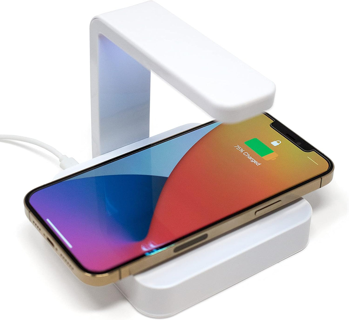 UV Phone Sanitizer with Wireless Charging, White Pack of 2 R2759