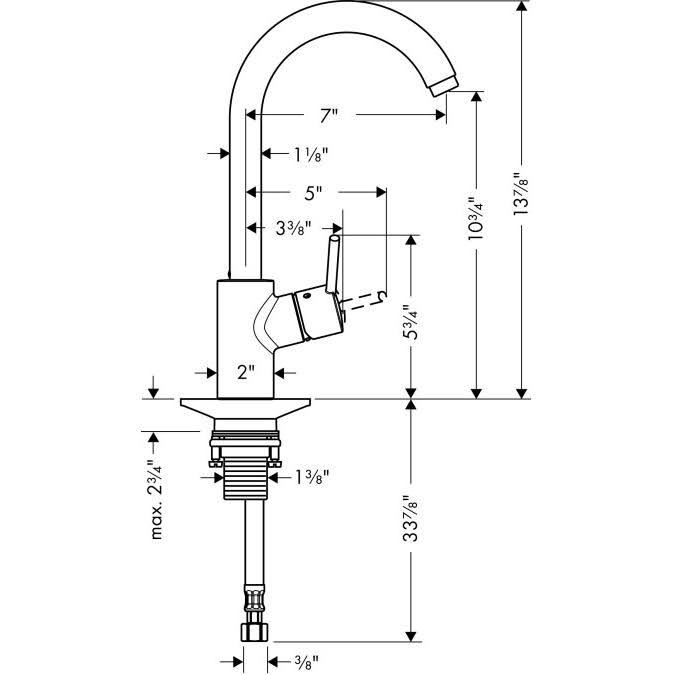 Chrome Kitchen Faucet T427
