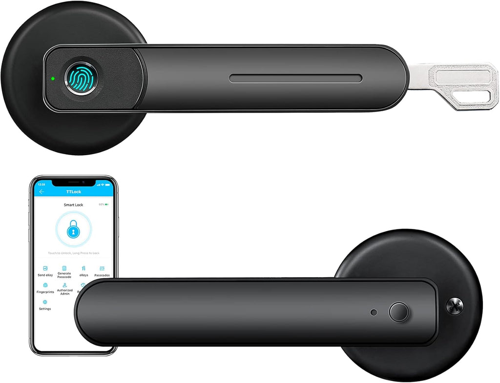 Black Fingerprint Door Lock with Keyless Entry N517