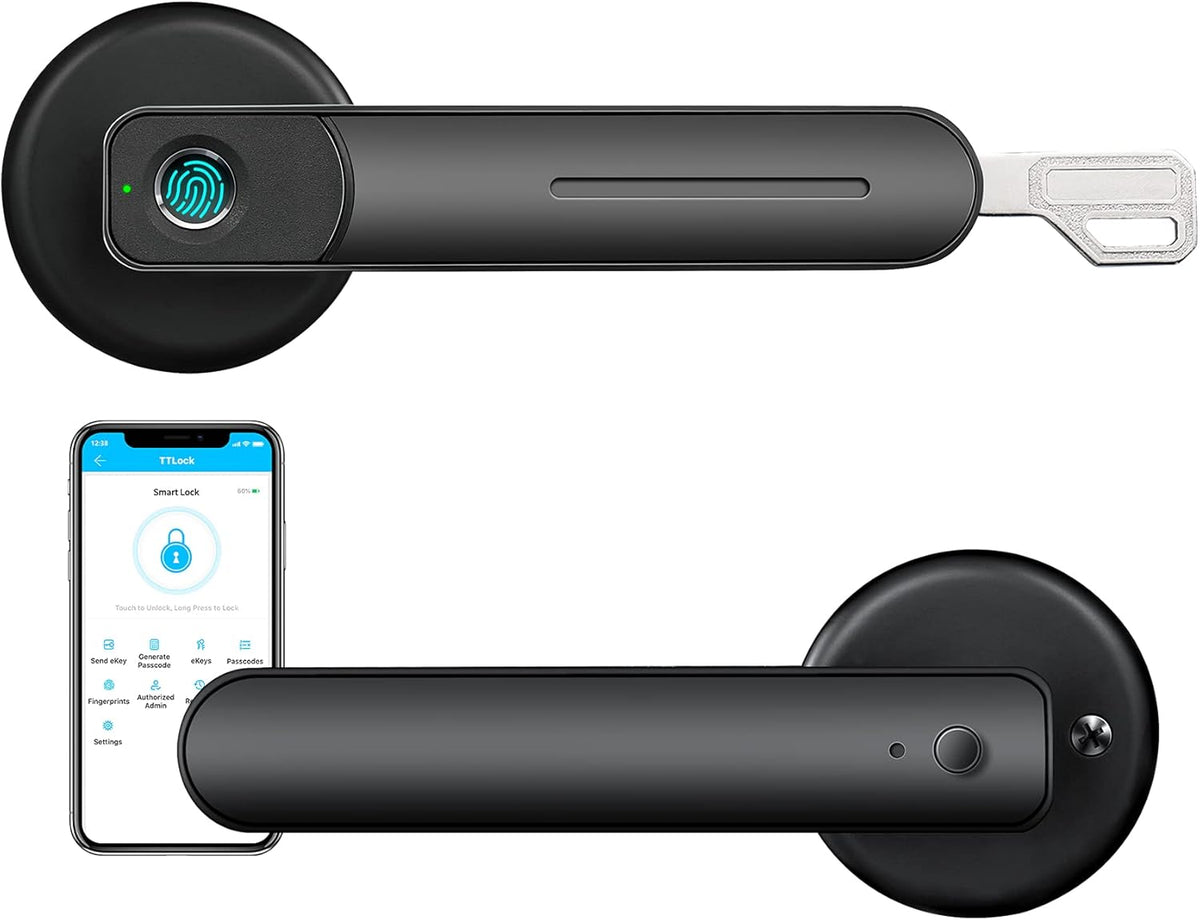 Black Fingerprint Door Lock with Keyless Entry N517