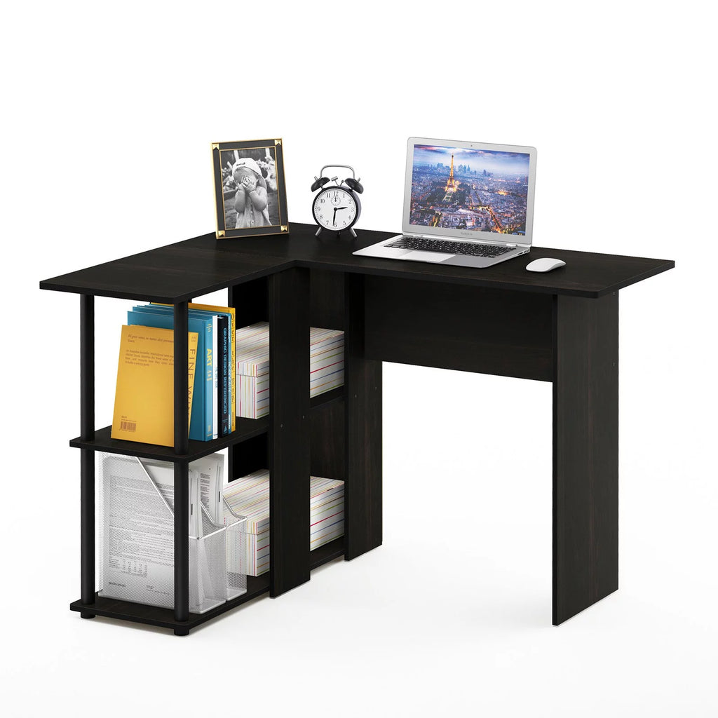 L-Shape Desk with Bookshelf U6356