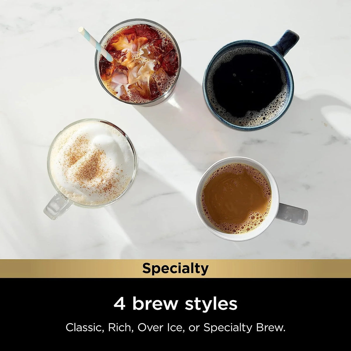 Single-Serve Coffee Maker with Milk Frother, Black Z131599