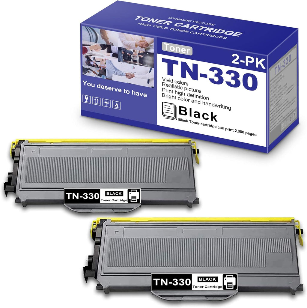 Black 2-Pack TN330 Toner Cartridge Replacement for Brother Printers B875