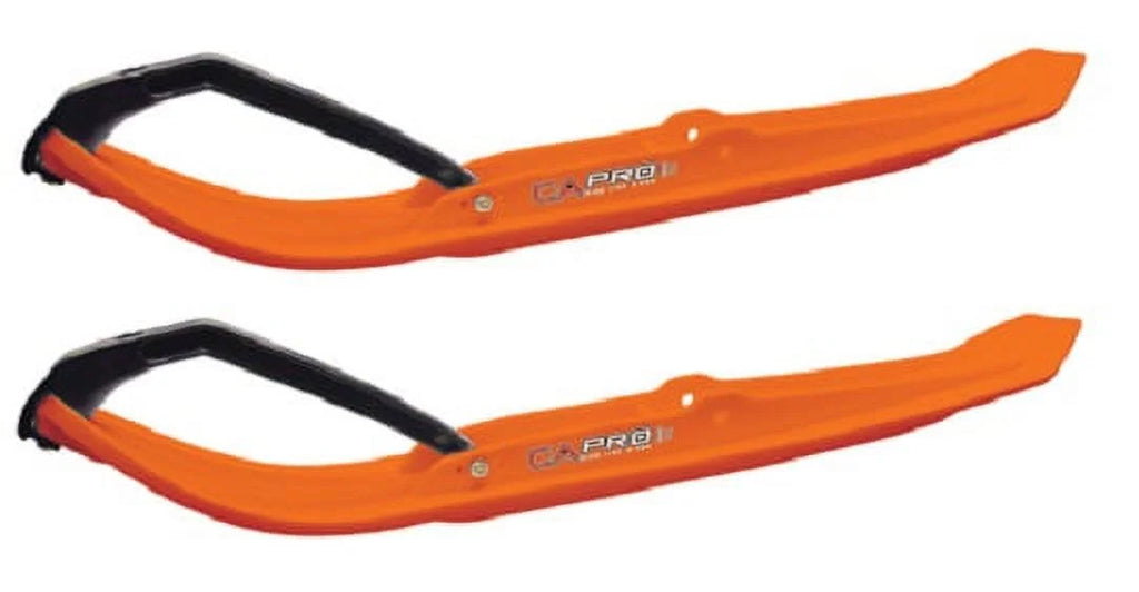 Orange MTX Snowmobile Skis with 7.5" Shaper Bars Complete Kit W902319