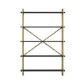 Modern Bookcase Anthracite Gold Y46245