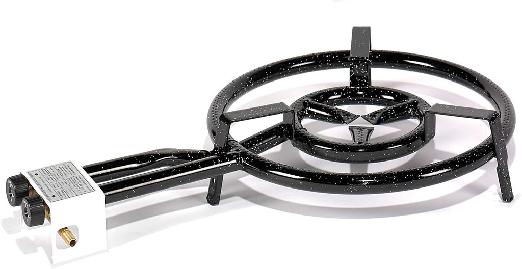 Polished Steel Paella Pan 18-Inch with Gas Burner Q87673