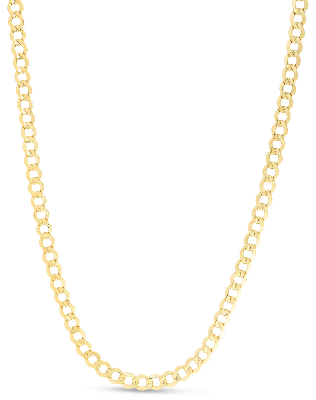 14K Yellow Gold 18in 5.3mm Curb Chain with Lobster Clasp G728
