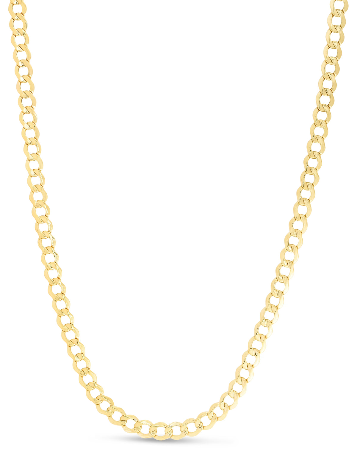 14K Yellow Gold 18in 5.3mm Curb Chain with Lobster Clasp G728