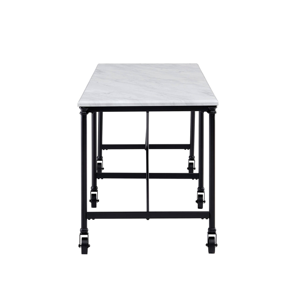 Black Metal 29-inch Kitchen Island Table Y8860