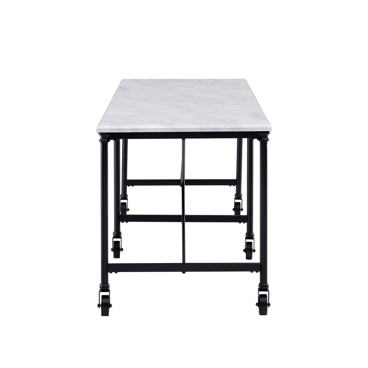 Black Metal 29-inch Kitchen Island Table Y8860