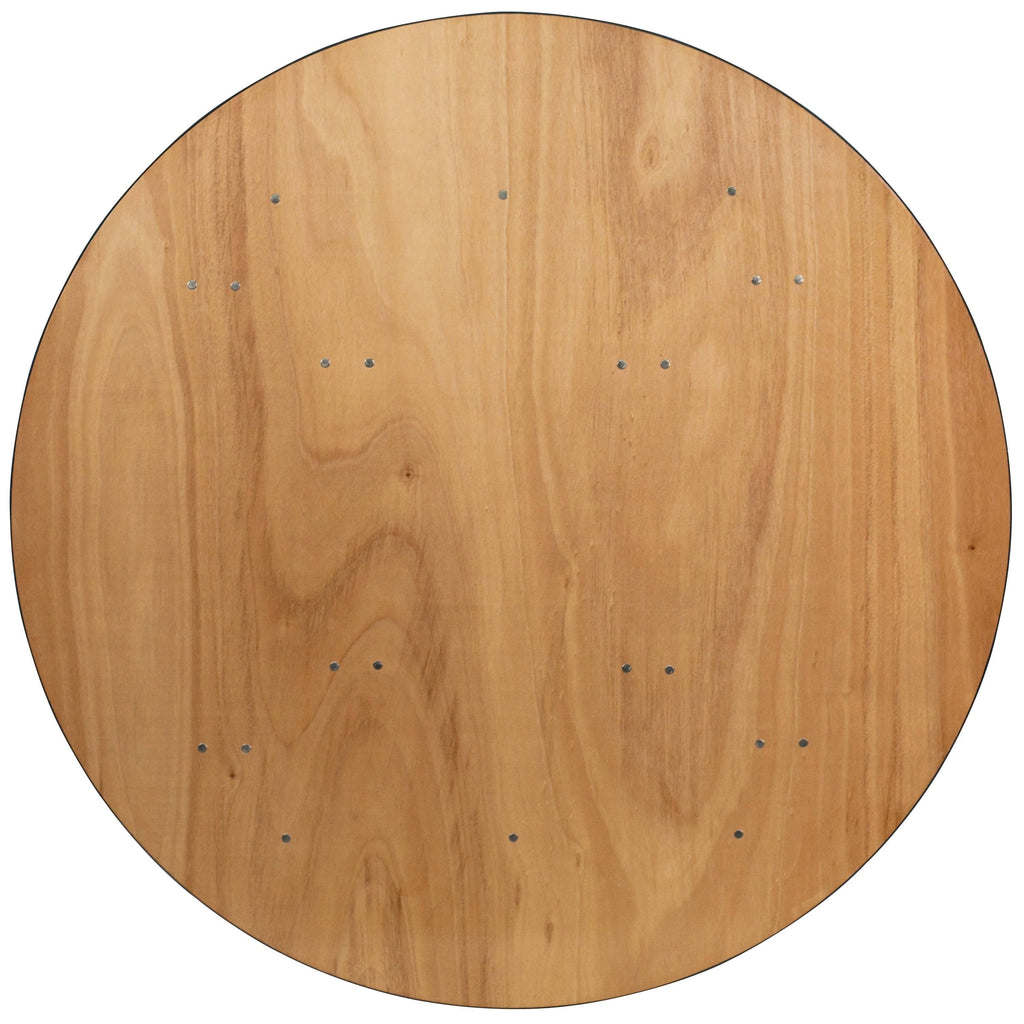 60-Inch Round Wood Folding Banquet Table B49785