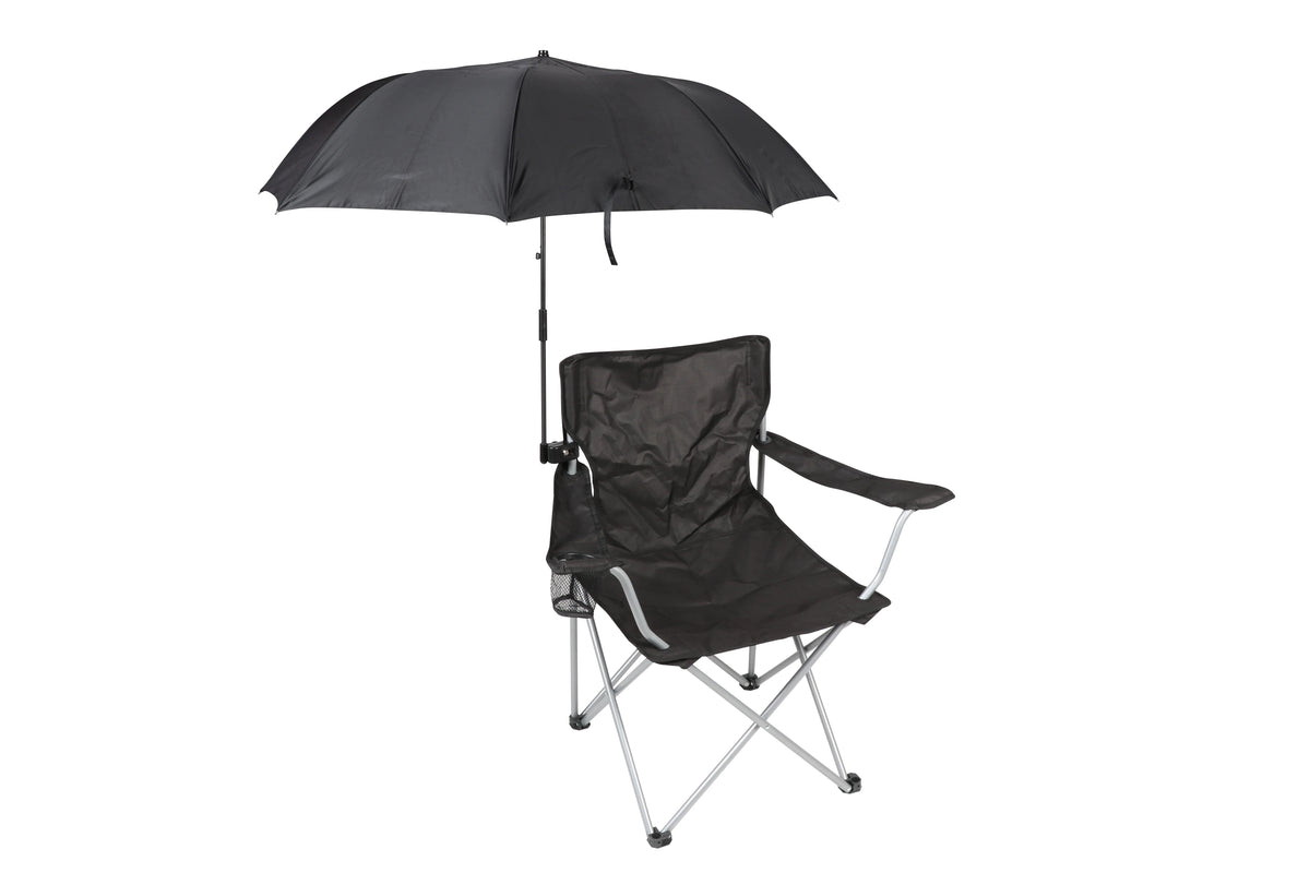 Ozark Trail Chair Umbrella with Clamp, Black, Large 42x42 B6442