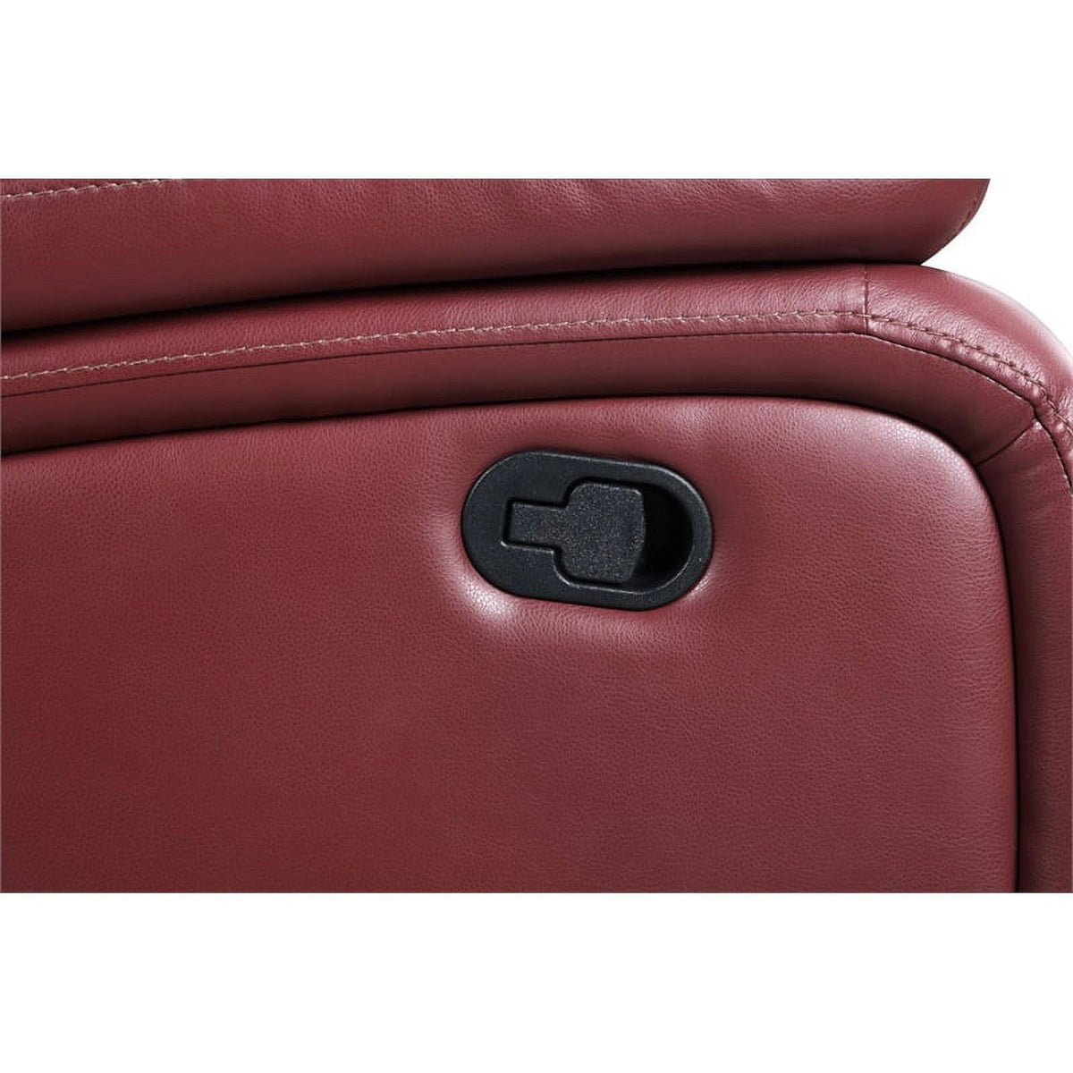 Red Faux Leather Upholstered Glider Recliner E494357