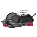 17-Piece Pre-Seasoned Cast Iron Cookware Set W707856