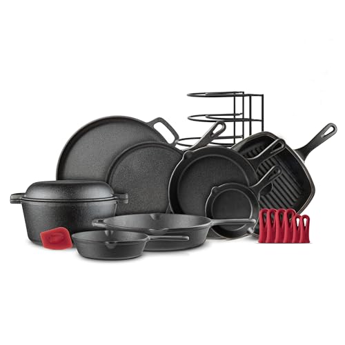 17-Piece Pre-Seasoned Cast Iron Cookware Set W707856