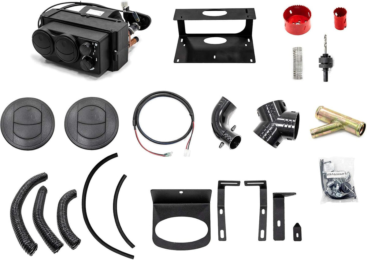 Cab Heater with Defrost Hoses and Vents, 3.4 Amps at 13.7 Volts C104