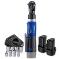 12V Li-Ion Cordless 3/8 inch Ratchet Wrench Tool Kit with 2 Batteries and Sockets R5350