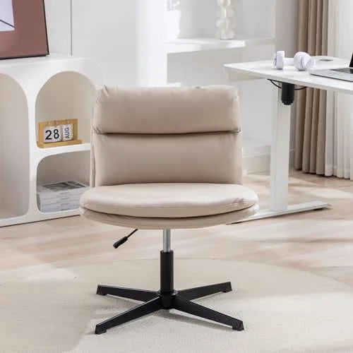 Armless Criss Cross Legged Swivel Desk Chair with Cushion L860