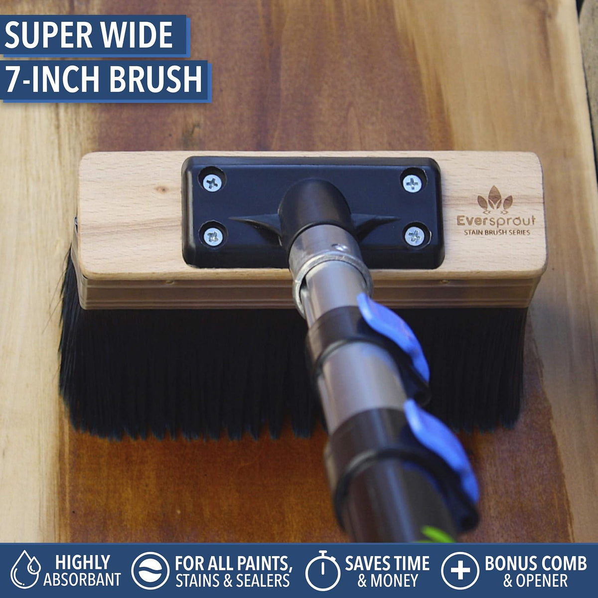 5-to-13 Foot Deck Stain Brush & Extension Pole Combo C447