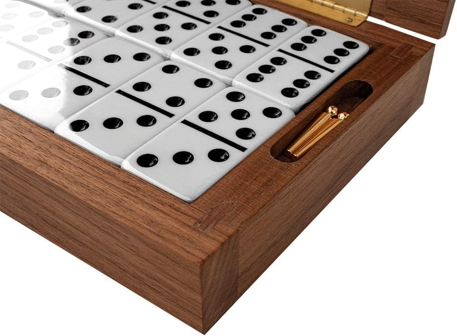 Domino Set with Walnut-Framed Beechwood Case J481561