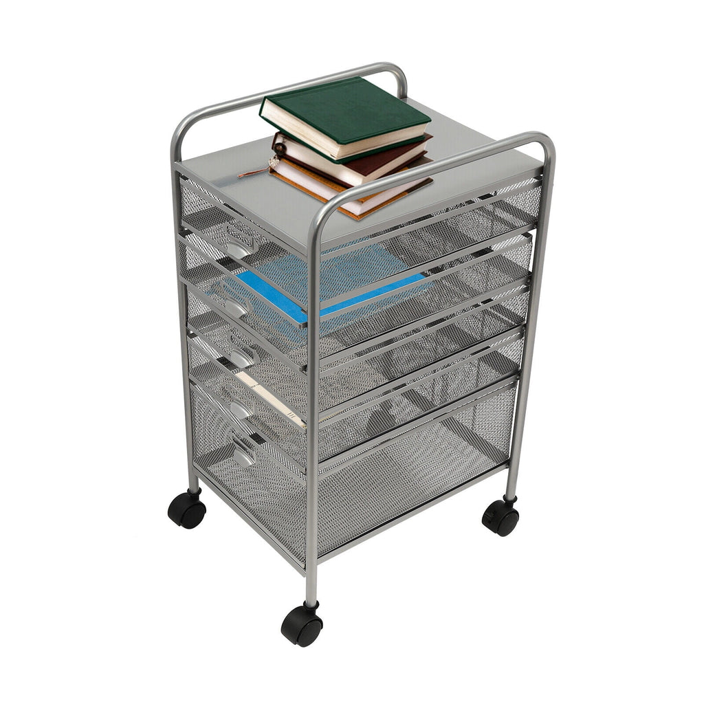 Rolling File Storage Cart with 5 Drawers J45357