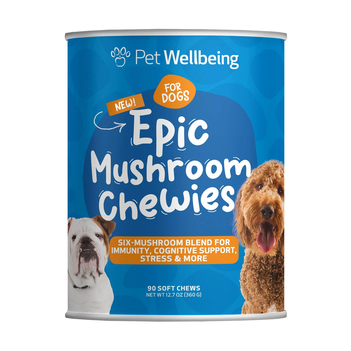 90 Soft Chews Mushroom Chewies for Dogs J711