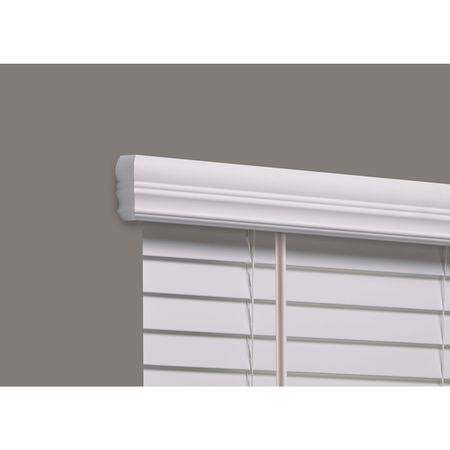 Cordless Faux Wood Blind, White, 21-1/2x22w x 4 B640020