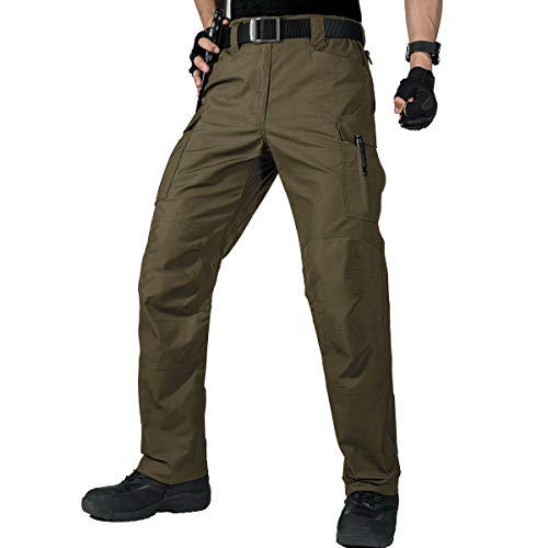Men's Water Resistant Relaxed Fit Tactical Cargo Work Pants V445822